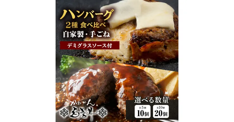 【ふるさと納税】白老牛 2種 食べ比べ ハンバーグ セット 合計10個 Wチーズ・スタンダード 特製ソース 冷凍 牛肉 肉 白老 BY124ビーフハンバーグ 牛肉 加工肉 ハンバーグ 肉料理 惣菜 北海道ふるさと納税 白老 ふるさと納税 北海道