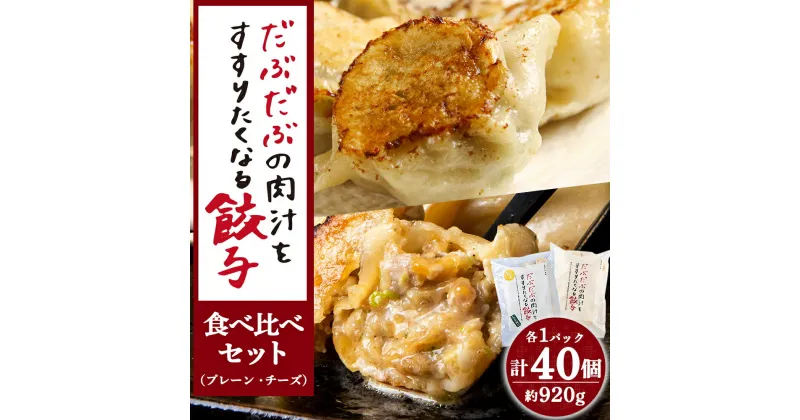 【ふるさと納税】だぶだぶの肉汁をすすりたくなる餃子 食べ比べセット 40個（プレーン・チーズ 各20個） ぎょうざ 冷凍 ギョウザ おつまみ おかず 中華 惣菜 チーズ BE016白老 北海道 北海道ふるさと納税 白老 ふるさと納税 北海道