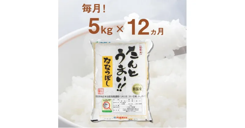 【ふるさと納税】＜令和6年産新米＞【12回定期便】白米 5kg/月 ななつぼし 14年連続特A受賞　 ブランド米 限定生産 ふっくら ツヤツヤ 家庭用 北海道 胆振 国産 【送料無料】