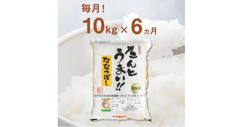 【ふるさと納税】＜令和6年産新米＞【6回定期便】白米 10kg/月 ななつぼし 14年連続特A受賞　 ブランド米 限定生産 ふっくら ツヤツヤ 家庭用 北海道 胆振 国産 【送料無料】