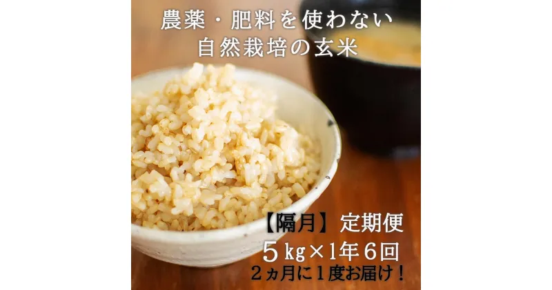 【ふるさと納税】＜令和6年産新米＞北海道厚真町産　農薬不使用・自然栽培の角田玄米　5kg（ななつぼし)定期便1年間≪2ヵ月に1回≫隔月お届けコース