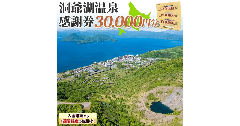 【ふるさと納税】洞爺湖温泉感謝券 30000円 分 金券 クーポン 洞爺湖 湖 温泉 リゾート 有珠山 火山 自然 花火 イルミネーション 旅行 観光 宿泊 施設 北海道　地域のお買い物券・チケット・アクティビティ体験・グルメ　お届け：入金確認から1週間程度