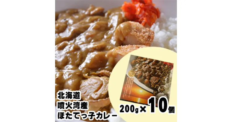 【ふるさと納税】北海道 噴火湾産 ほたてっ子カレー200g×10個 レトルト 中辛　 加工食品 惣菜 有名 プランクトン 栄養 美味しさ 濃厚 貝 スパイス 香る やさしい 人気メニュー 電子レンジ 簡単 食べ応え 特製