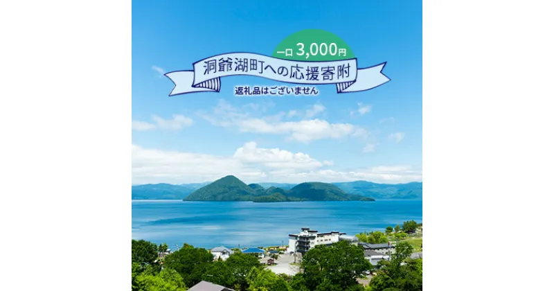 【ふるさと納税】洞爺湖町 寄附のみの応援受付 3,000円コース（返礼品なし 寄附のみ 3000円）　 支援 応援 自治体支援 お礼の品なし 北海道 洞爺湖町の発展 ふるさと応援 ふるさと支援