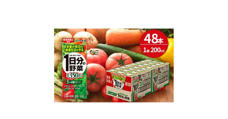 【ふるさと納税】1日分の野菜 200ml × 48本 セット 飲料 野菜ジュース 小分け パック ジュース ミックスジュース 栄養 健康　飲料類・野菜飲料・野菜ジュース