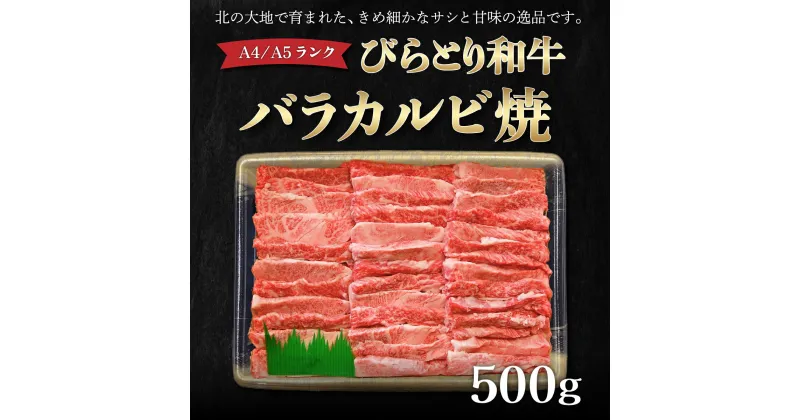 【ふるさと納税】【A4/A5ランク黒毛和牛】びらとり和牛バラカルビ焼500g ふるさと納税 人気 おすすめ ランキング びらとり和牛 黒毛和牛 和牛 肉 焼肉 北海道 平取町 送料無料 BRTB020