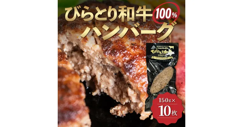 【ふるさと納税】【平取町産じゃんけんぽん特製】びらとり和牛100%ハンバーグ×10枚 ふるさと納税 人気 おすすめ ランキング びらとり和牛 肉 ハンバーグ 北海道 平取町 送料無料 BRTF002