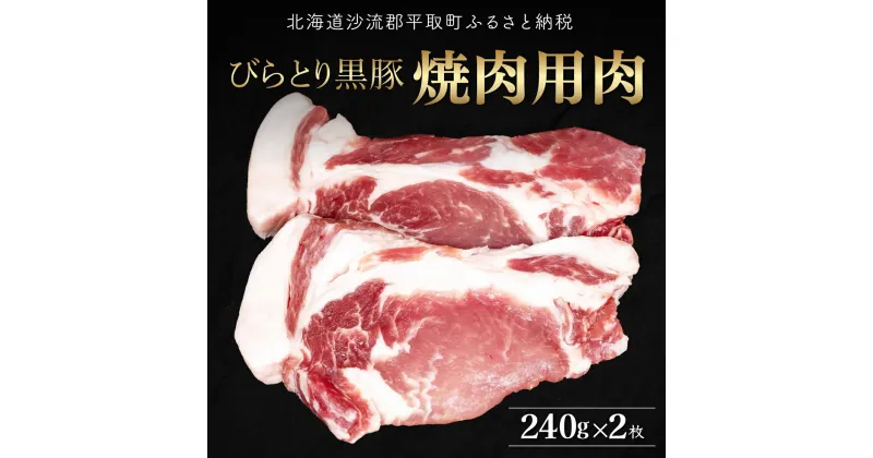 【ふるさと納税】【平取町産じゃんけんぽん特製】びらとり黒豚焼肉用肉120g×2枚×2セット ふるさと納税 人気 おすすめ ランキング 黒豚 豚肉 肉 焼肉 北海道 平取町 送料無料 BRTF006