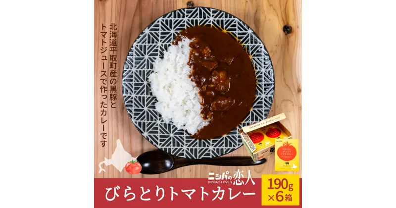 【ふるさと納税】びらとりトマトカレー190g×6箱 ふるさと納税 人気 おすすめ ランキング トマトカレー カレー トマト とまと 北海道 平取町 送料無料 BRTH021