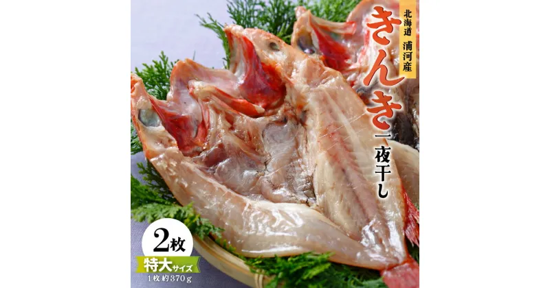 【ふるさと納税】浦河前浜産 きんき一夜干し(特大サイズ)約370g×2枚[02-312] 北海道 浦河 ふるさと納税 きんき 前浜産 一夜干し 特大 送料無料