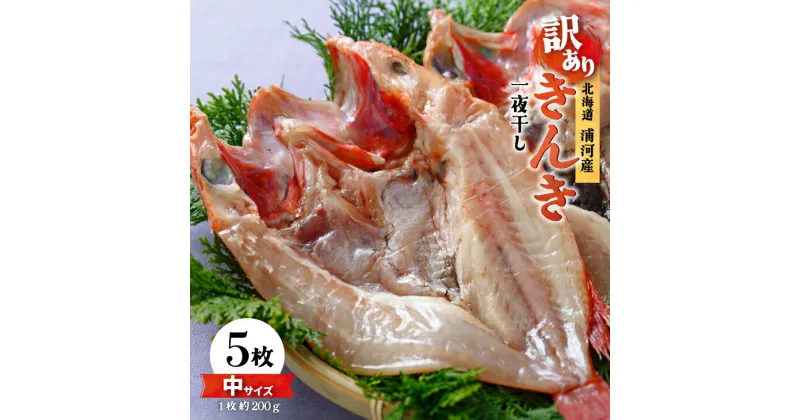 【ふるさと納税】【訳アリ】浦河前浜産 きんき一夜干し(中サイズ)約200g×5枚[02-1327]