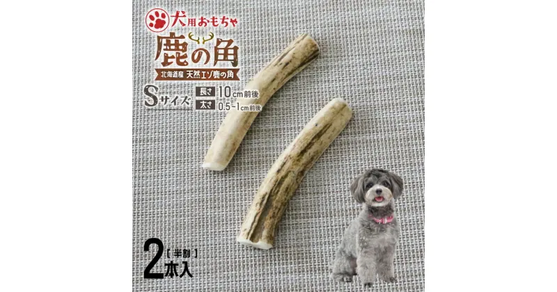 【ふるさと納税】犬用「鹿の角(半割り)」Sサイズ×2本[53-1350] 北海道 浦河 ふるさと納税 鹿の角 鹿 犬用 ワンちゃん おもちゃ 玩具 デンタルケア 送料無料