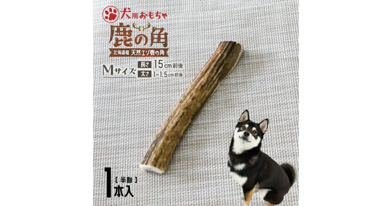 【ふるさと納税】犬用「鹿の角(半割り)」Mサイズ×1本[53-1351] 北海道 浦河 ふるさと納税 鹿の角 鹿 犬用 ワンちゃん おもちゃ 玩具 デンタルケア 送料無料