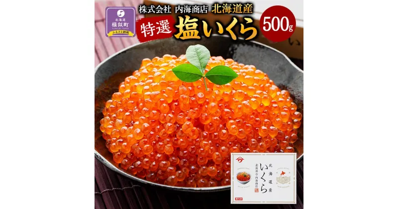 【ふるさと納税】特選 塩いくら（500g） | 塩漬 海鮮丼 イクラ丼 寿司 イクラ 鮭卵 魚卵 新鮮 魚介 海の幸 海産物 贈り物 贈答 ギフト 国産 北海道 様似町 冷凍 送料無料