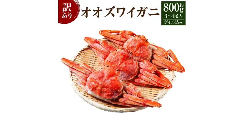 【ふるさと納税】「訳あり」オオズワイガニボイル　中サイズ3-4尾入 | 蟹 魚介類 水産 食品 人気 おすすめ 送料無料